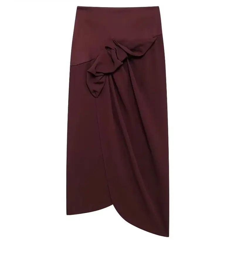 KONDALA Fashion 2024 Autumn Asymmetric Women Vintage Long Skirt Chic Solid Winered Pleated Sheath Elegant Party Winter Skirt
KONDALA Fashion 2024 Autumn Asymmetric Women Vintage Long Skirt Chic Solid Winered Pleated Sheath Elegant Party Winter Skirt