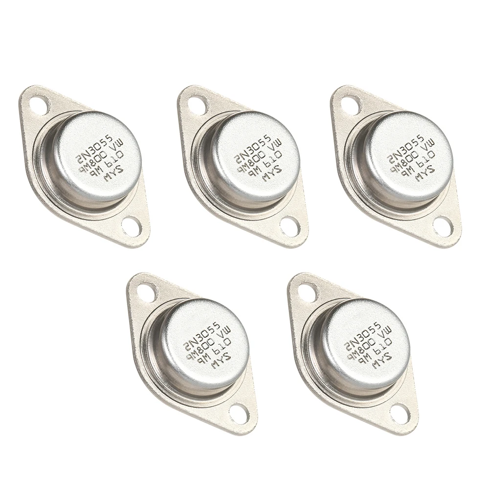 5pcs High Quality 2N3055 Power Transistors NPN TO-3 Metal Case 15A/60V Set of 5 Transistors
5pcs High Quality 2N3055 Power Transistors NPN TO-3 Metal Case 15A/60V Set of 5 Transistors