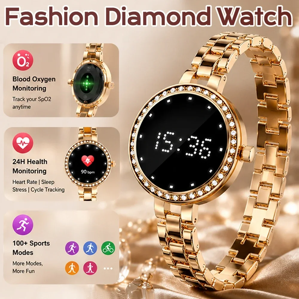 Fashion Women Smart Watch Real-time Health Monitoring Fitness Tracker IP68 Waterproof Heart Rate Call Reminder Smart Bracelet
Fashion Women Smart Watch Real-time Health Monitoring Fitness Tracker IP68 Waterproof Heart Rate Call Reminder Smart Bracelet