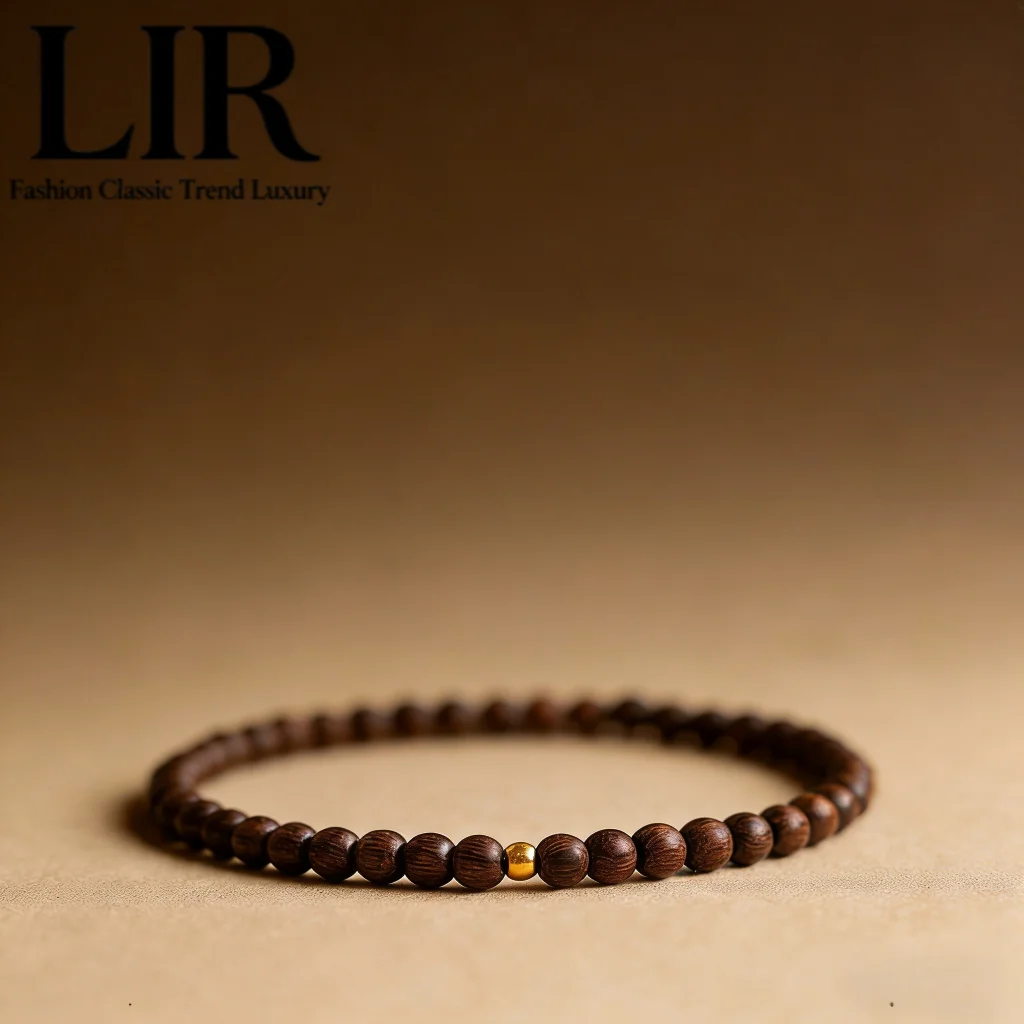 LIR Golden Vein Sandalwood Bracelet: Retro High Oil Density Buddhist Beads Feng Shui Health Luck Women
LIR Golden Vein Sandalwood Bracelet: Retro High Oil Density Buddhist Beads Feng Shui Health Luck Women