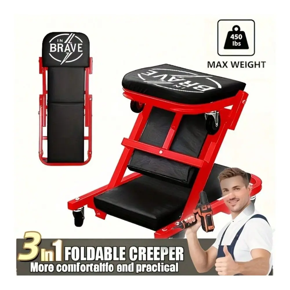 3In1 Foldable Auto Repair Crawler Adjustable ZSeat With Tilt LieDown Mechanism For DIY Use
3In1 Foldable Auto Repair Crawler Adjustable ZSeat With Tilt LieDown Mechanism For DIY Use