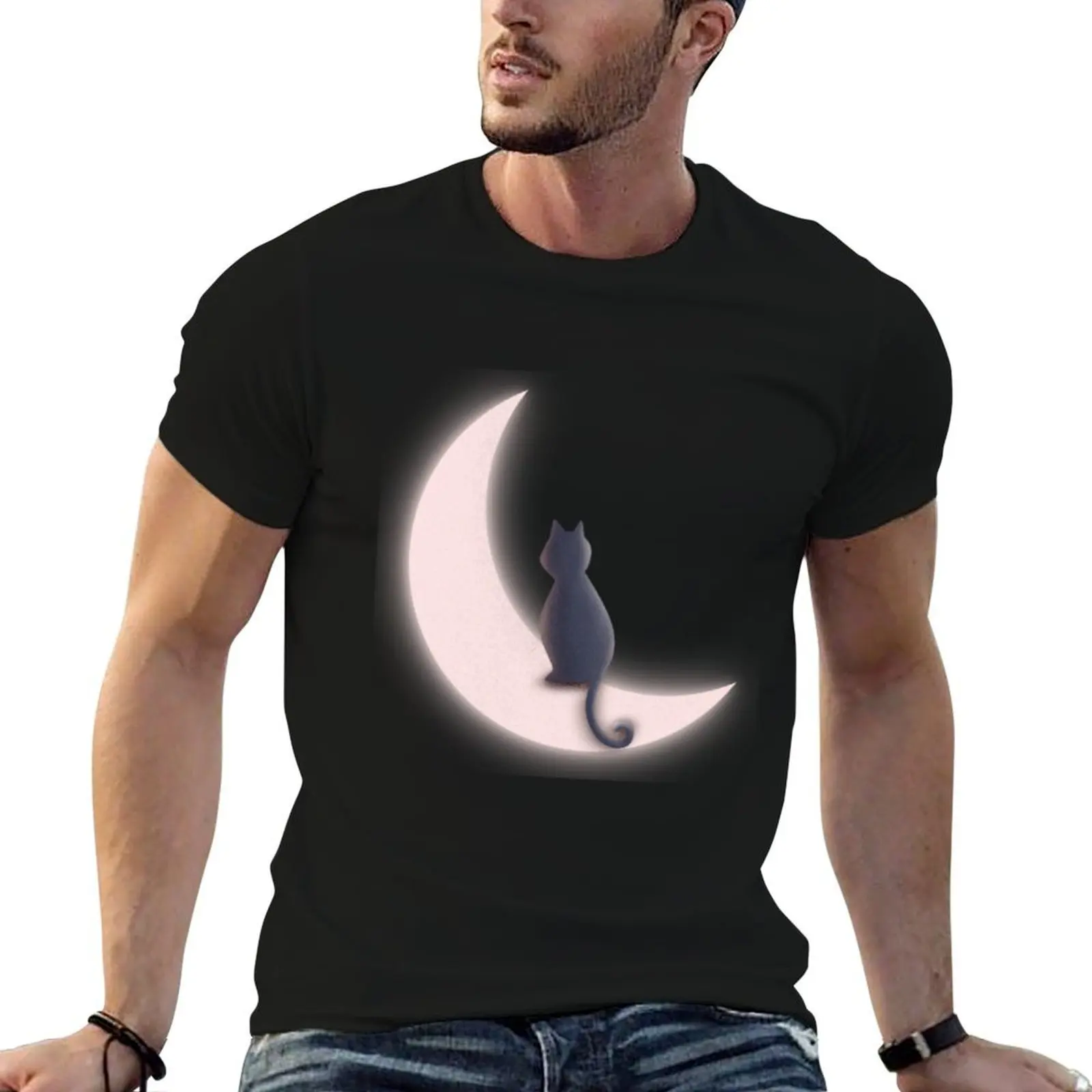Moon And Cat T-Shirt cotton tshirt 100% man graphic t shirt t shirts cotton 100% T-shirt
Moon And Cat T-Shirt cotton tshirt 100% man graphic t shirt t shirts cotton 100% T-shirt