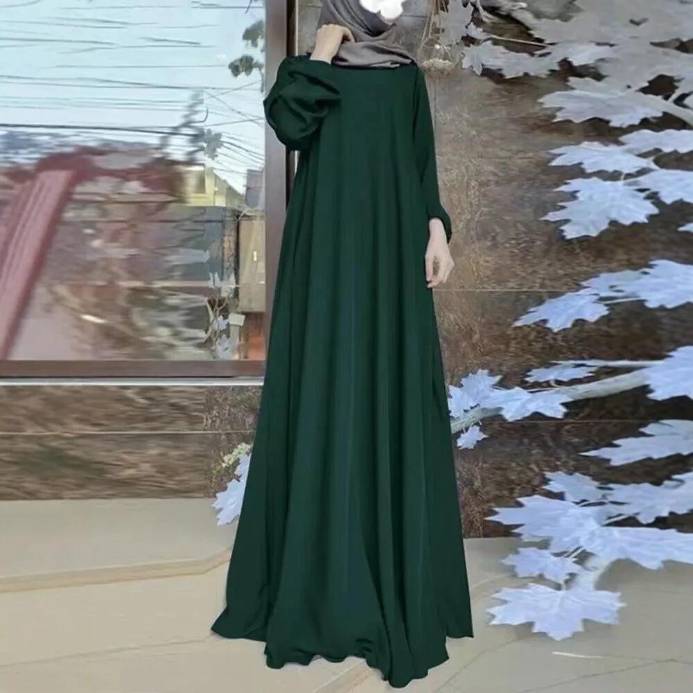 New Loose-fitting Long-sleeved Solid Color Long Dress, Casual And Fashionable Dress Abaya Ramadan Dubai Luxury Islam Elegant
New Loose-fitting Long-sleeved Solid Color Long Dress, Casual And Fashionable Dress Abaya Ramadan Dubai Luxury Islam Elegant