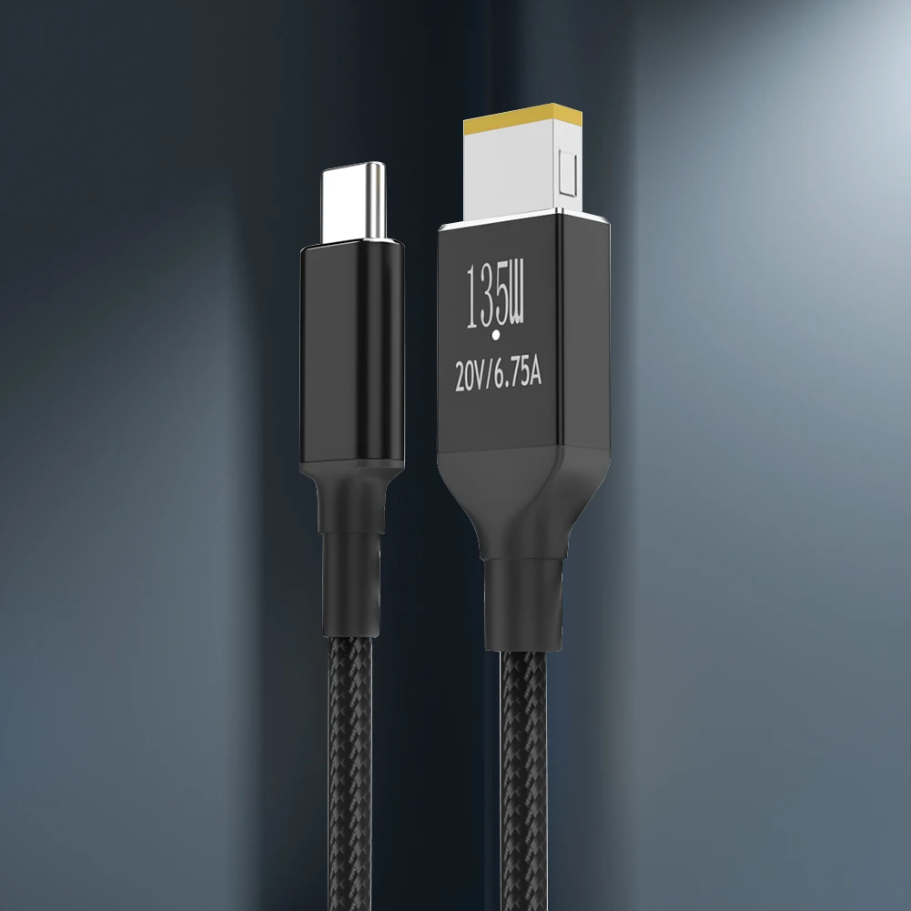PD135W Type-C To Square Charger Converter With Indicator Light Charger Cable Cord 2m for Lenovo Legion Y9000P Y9000K Y7000 R7000
PD135W Type-C To Square Charger Converter With Indicator Light Charger Cable Cord 2m for Lenovo Legion Y9000P Y9000K Y7000 R7000