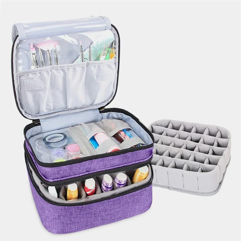 Nail Polish Organizer 30 Bottles Nail Polish Carrying Case Double-layer Polish Box Nail Lamp Tools Storage Handbag
Nail Polish Organizer 30 Bottles Nail Polish Carrying Case Double-layer Polish Box Nail Lamp Tools Storage Handbag