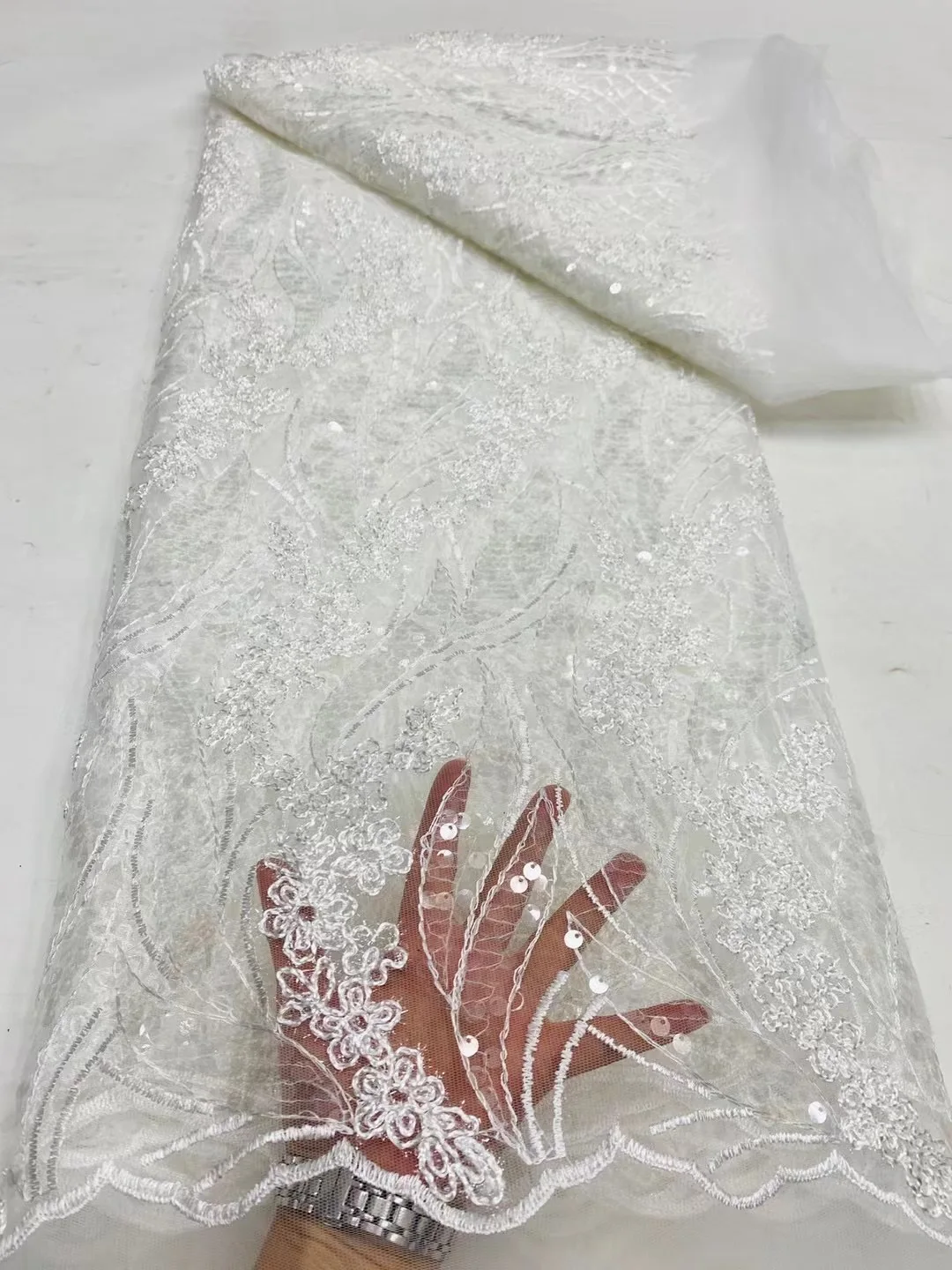 African Beaded Lace Fabric 2024 High Quality Mesh Lace Embroidered French Sequins Fabric For Sewing Evening Dress Women DP0202
African Beaded Lace Fabric 2024 High Quality Mesh Lace Embroidered French Sequins Fabric For Sewing Evening Dress Women DP0202