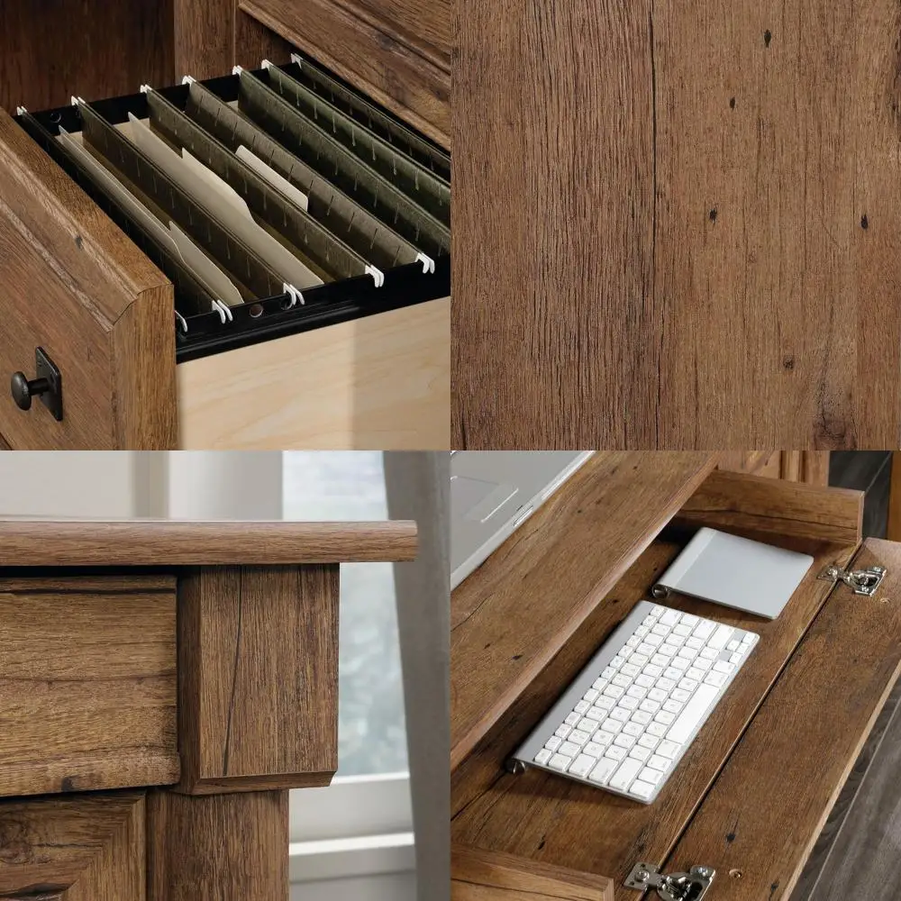 Компьютерный стол Palladia с выдвижными ящиками, домашний офисный стол с выдвижным шкафчиком для хранения, системой организации кабелей, выдвижной полкой для клавиатуры, в цвете винтажный дуб.
Компьютерный стол Palladia с выдвижными ящиками, домашний офисный стол с выдвижным шкафчиком для хранения, системой организации кабелей, выдвижной полкой для клавиатуры, в цвете винтажный дуб.