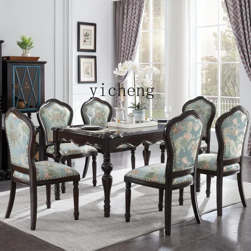 HYS dining seat combination small apartment dining room rectangular household dining table one table and six chairs
HYS dining seat combination small apartment dining room rectangular household dining table one table and six chairs