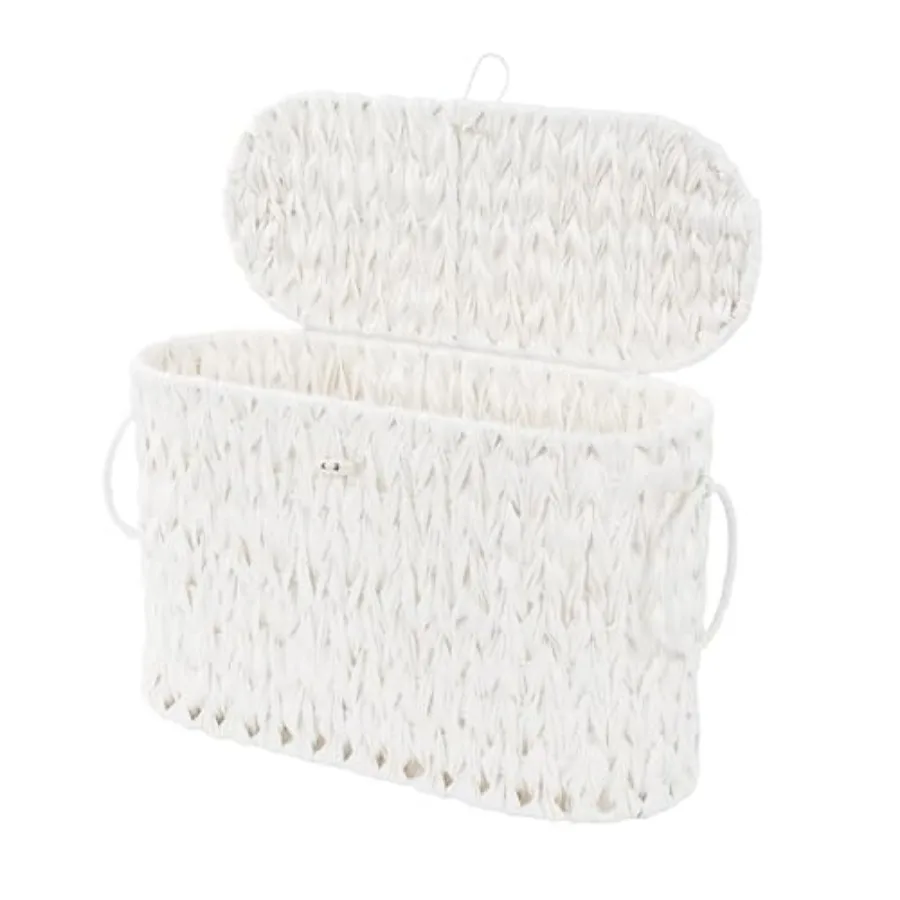 Toilet Paper Basket, Wicker Toilet Paper Storage with Lid, Decorative Boho Wicker Basket for Bathroom, Free Standing
Toilet Paper Basket, Wicker Toilet Paper Storage with Lid, Decorative Boho Wicker Basket for Bathroom, Free Standing