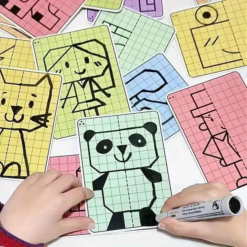 Cute Cartoon Lattice Symmetrical Drawing Toys Fine Motor Skill Write & Wipe Pen Control Children's Novelty Learning Boards Toys
Cute Cartoon Lattice Symmetrical Drawing Toys Fine Motor Skill Write & Wipe Pen Control Children's Novelty Learning Boards Toys