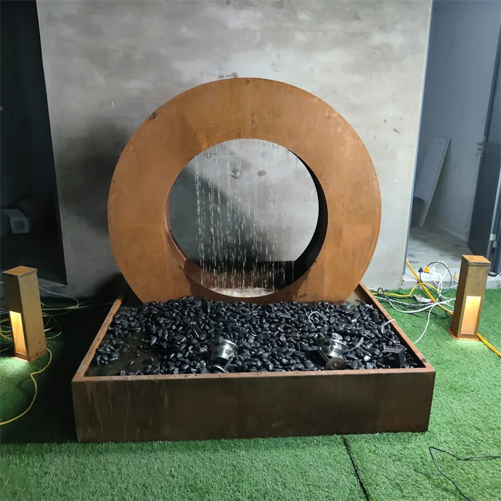 Garden Decorative Water Feature Corten Steel Waterfall Outdoor Water Fountain
Garden Decorative Water Feature Corten Steel Waterfall Outdoor Water Fountain