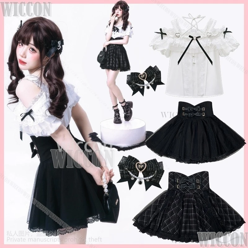 Japanese Jirai Kei Girls Outfit Cosplay Summer Preppy Style Vintage Sweet Slim Lace Dress Cute Lolita Dress Halloween Customized
Japanese Jirai Kei Girls Outfit Cosplay Summer Preppy Style Vintage Sweet Slim Lace Dress Cute Lolita Dress Halloween Customized
