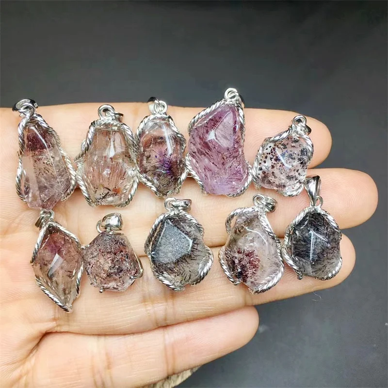 Natural Freeform Super Seven Quartz Pendant Handmade Luxury Fine Jewelry Couple Personalized For Men Women Healing Holiday Gift
Natural Freeform Super Seven Quartz Pendant Handmade Luxury Fine Jewelry Couple Personalized For Men Women Healing Holiday Gift