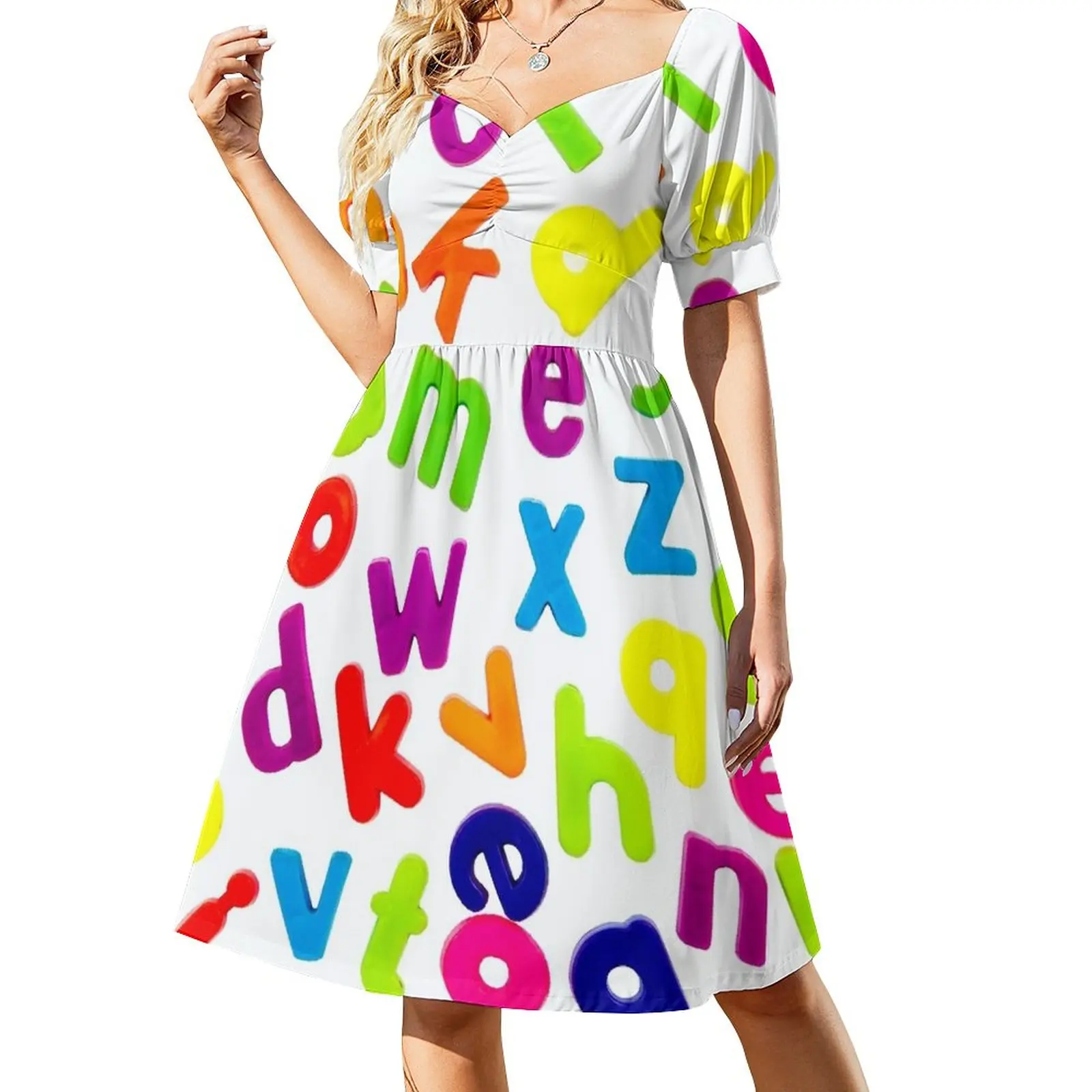 Jumbled up Multi Coloured Letters Sleeveless Dress dress korean style dress for women
Jumbled up Multi Coloured Letters Sleeveless Dress dress korean style dress for women