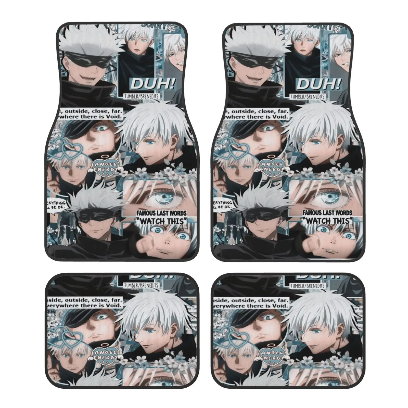 Автомобильные коврики с принтом Gojo Satoru, комплект из 4 предметов, передние и задние коврики для ног, противоскользящие ковры, подходят для внедорожников, фургонов, аксессуары для интерьера
Автомобильные коврики с принтом Gojo Satoru, комплект из 4 предметов, передние и задние коврики для ног, противоскользящие ковры, подходят для внедорожников, фургонов, аксессуары для интерьера