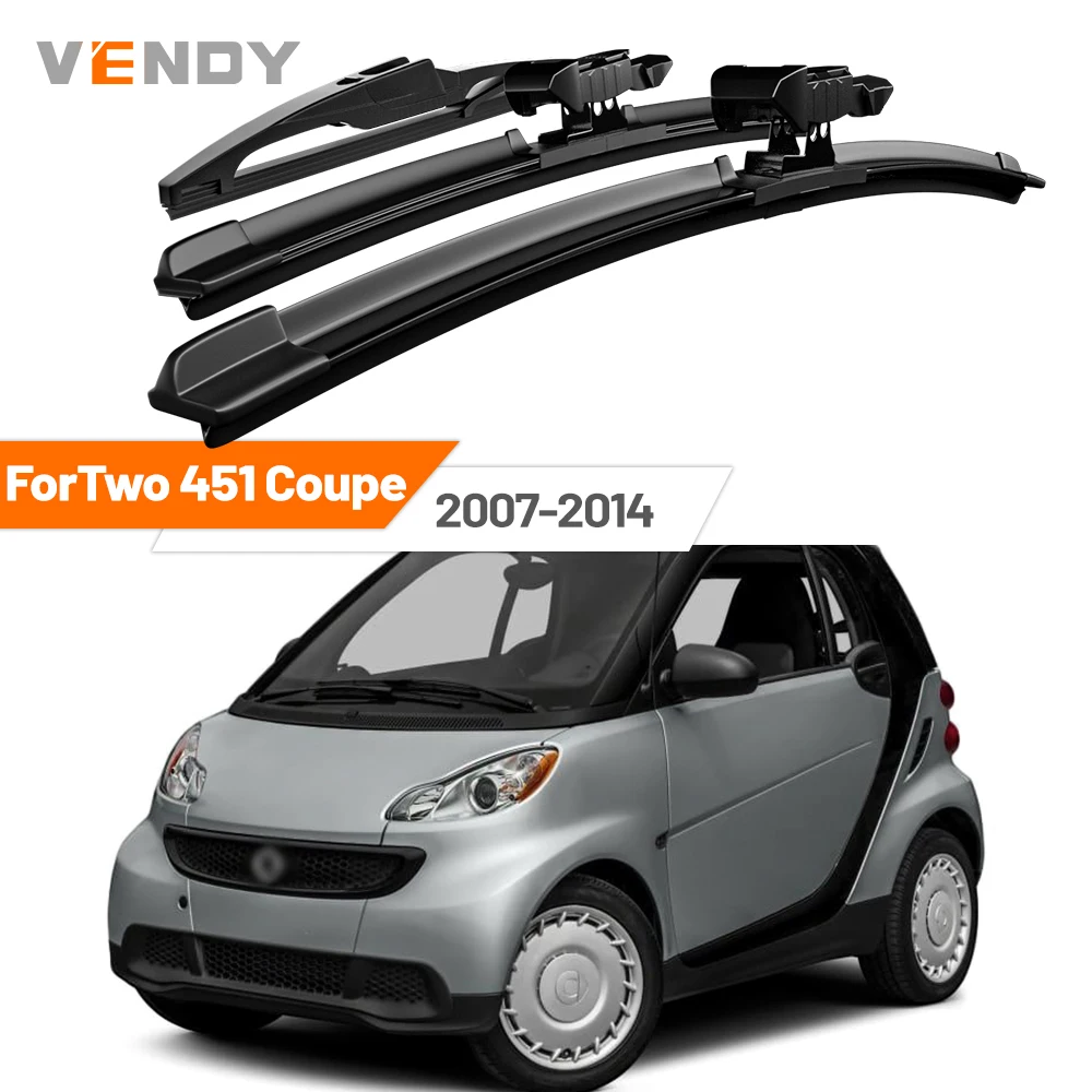 For Smart ForTwo 451 Coupe 2007-2014 2008 2009 2010 2011 Front & Rear Windshield Wiper Blades Windscreen Wipers Set Accessories
For Smart ForTwo 451 Coupe 2007-2014 2008 2009 2010 2011 Front & Rear Windshield Wiper Blades Windscreen Wipers Set Accessories