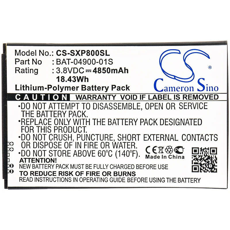 Mobile, SmartPhone Battery For Sonim:XP8,XP8800,BAT-04900-01S,--4850mAh / 18.43Wh--Li-Polymer--3.80V
Mobile, SmartPhone Battery For Sonim:XP8,XP8800,BAT-04900-01S,--4850mAh / 18.43Wh--Li-Polymer--3.80V