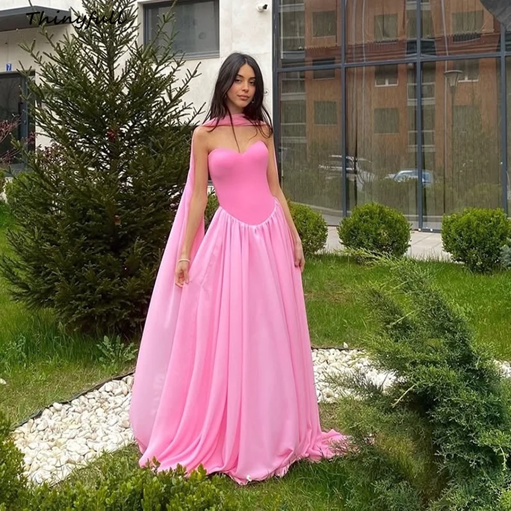 Thinyfull A-line Chiffon/Satin Prom Dresses Sweetheart Sleeveless Evening Gown Long Special Dress Robe De Soirée Customized
Thinyfull A-line Chiffon/Satin Prom Dresses Sweetheart Sleeveless Evening Gown Long Special Dress Robe De Soirée Customized
