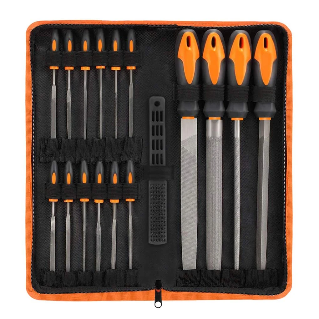 17 Pcs/set Carbon Steel File Kit Rubber Handle Rasp Set Metal Wood Glass Ceramic Polishing Tool
17 Pcs/set Carbon Steel File Kit Rubber Handle Rasp Set Metal Wood Glass Ceramic Polishing Tool