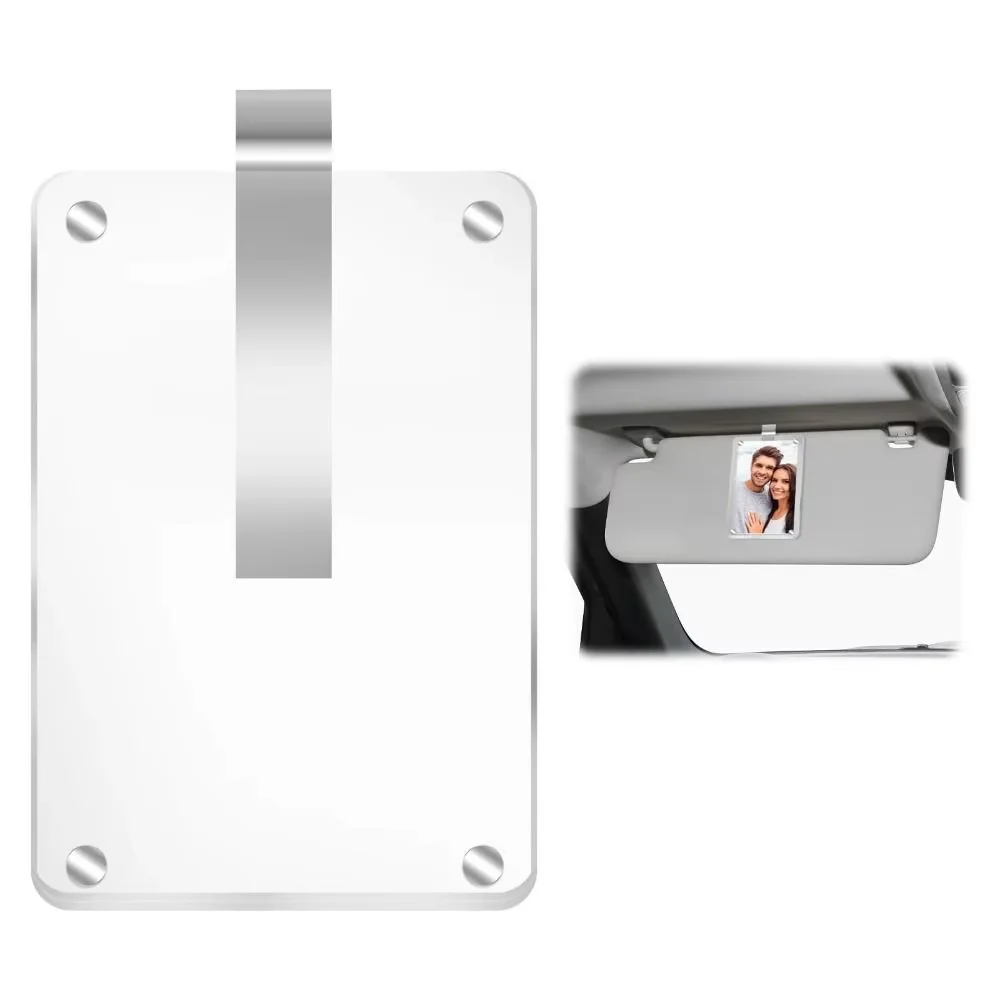 Acrylic Car Photo Clip Clear Frame Clip Horizontal Vertical Sun Visor Photo Holder For Photo Display and Car Interior Decoration
Acrylic Car Photo Clip Clear Frame Clip Horizontal Vertical Sun Visor Photo Holder For Photo Display and Car Interior Decoration