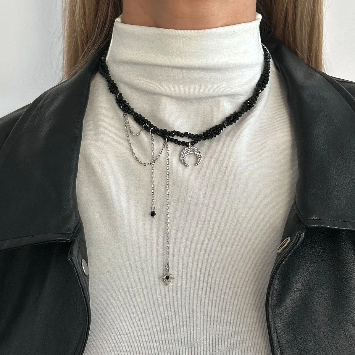 2026 New Fashion Elegant Metal Moon Star Tassel Pendant Necklace Women Retro Creative Acrylic Adjustable Necklace Charm Jewelry
2026 New Fashion Elegant Metal Moon Star Tassel Pendant Necklace Women Retro Creative Acrylic Adjustable Necklace Charm Jewelry