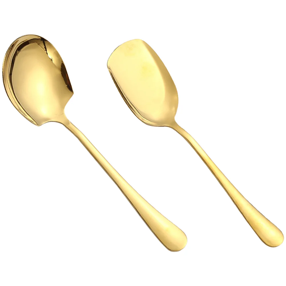 2 Pcs Male Spoon Scoops Western Food Serving Spoons Metal Korean Soup Stainless Steel
2 Pcs Male Spoon Scoops Western Food Serving Spoons Metal Korean Soup Stainless Steel
