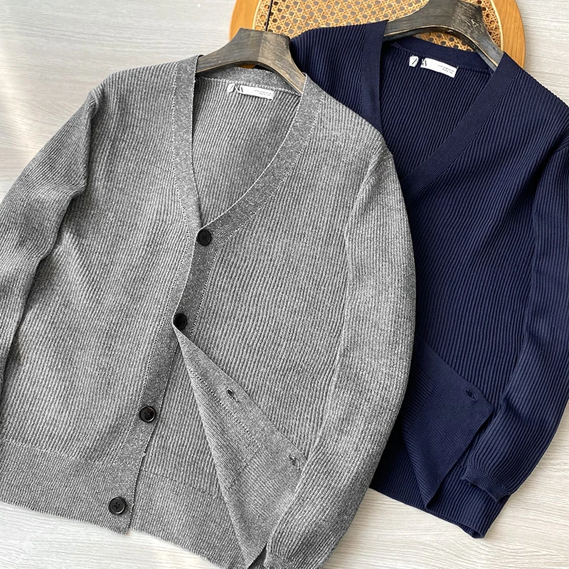 Men's V-ne Knitted Cardigan Spring New Sle Casual Loose Fit Long Sve Pure Color Spring Autumn Wear Outerwear Sweater
Men's V-ne Knitted Cardigan Spring New Sle Casual Loose Fit Long Sve Pure Color Spring Autumn Wear Outerwear Sweater