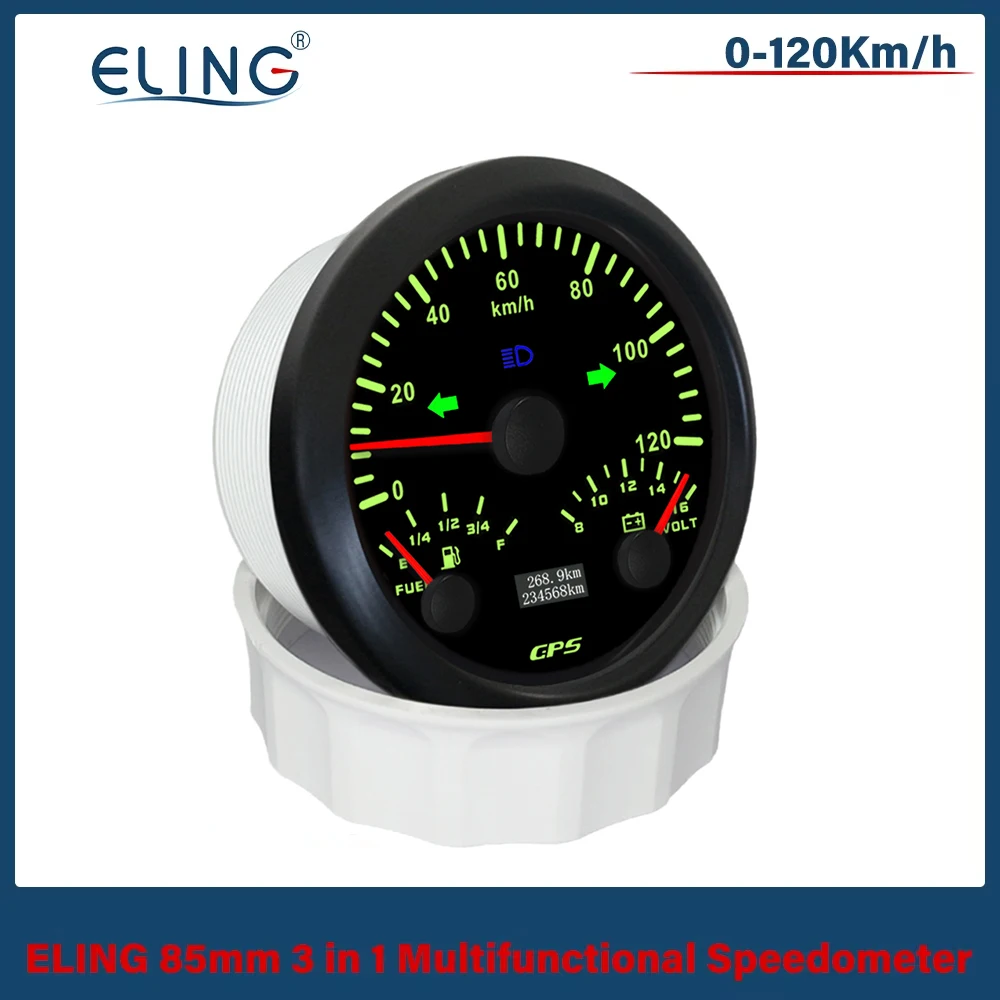 ELING 85mm Car 3in1 Multifunctional 0-120 200 km/h MPH Car GPS Speedometer with Fuel Level 8-16V Voltmeter 7 Colors Backlight
ELING 85mm Car 3in1 Multifunctional 0-120 200 km/h MPH Car GPS Speedometer with Fuel Level 8-16V Voltmeter 7 Colors Backlight