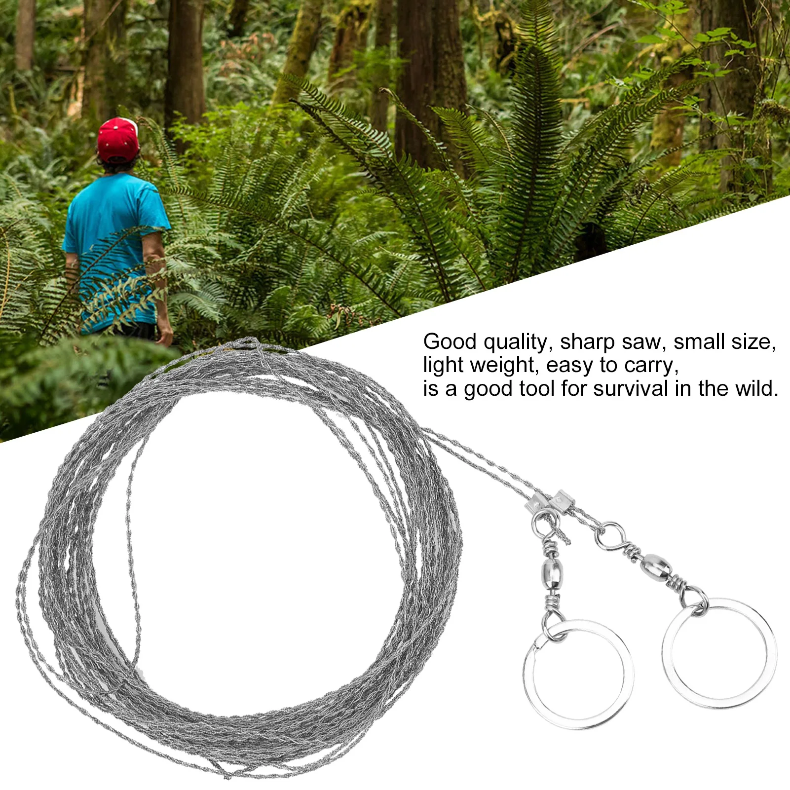 Outdoor Fretsaw Portable 10m Steel Wire Wilderness Survival Universal Stainless Steel Saw
Outdoor Fretsaw Portable 10m Steel Wire Wilderness Survival Universal Stainless Steel Saw