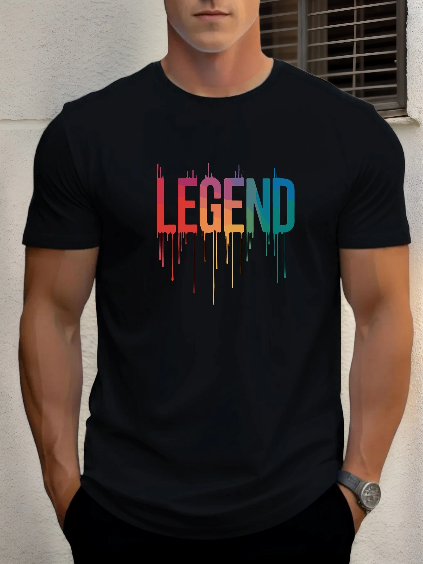 Men's cotton T-shirt, summer round neck short sleeves, LEGEND printed breathable streetwear fashion cool T-shirt
Men's cotton T-shirt, summer round neck short sleeves, LEGEND printed breathable streetwear fashion cool T-shirt