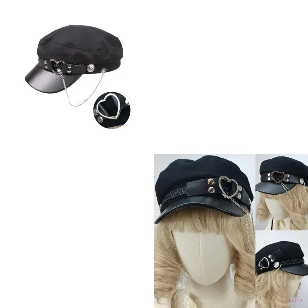 C6UD Lolita-Girl Party Hat Felt Cap Fashion Y2K Steampunk Bonnet Octagonal Hat
C6UD Lolita-Girl Party Hat Felt Cap Fashion Y2K Steampunk Bonnet Octagonal Hat