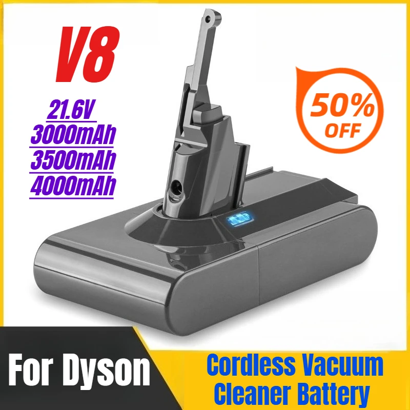 21.6V 4000mAh for Dyson V8 Cordless Vacuum Cleaner Battery
21.6V 4000mAh for Dyson V8 Cordless Vacuum Cleaner Battery