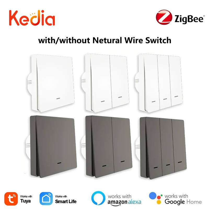 Tuya Zigbee Smart Light Switch with/without Neutral Wire Switch Smart Life App touch/voice control Alexa Goole Home Smart Home
Tuya Zigbee Smart Light Switch with/without Neutral Wire Switch Smart Life App touch/voice control Alexa Goole Home Smart Home