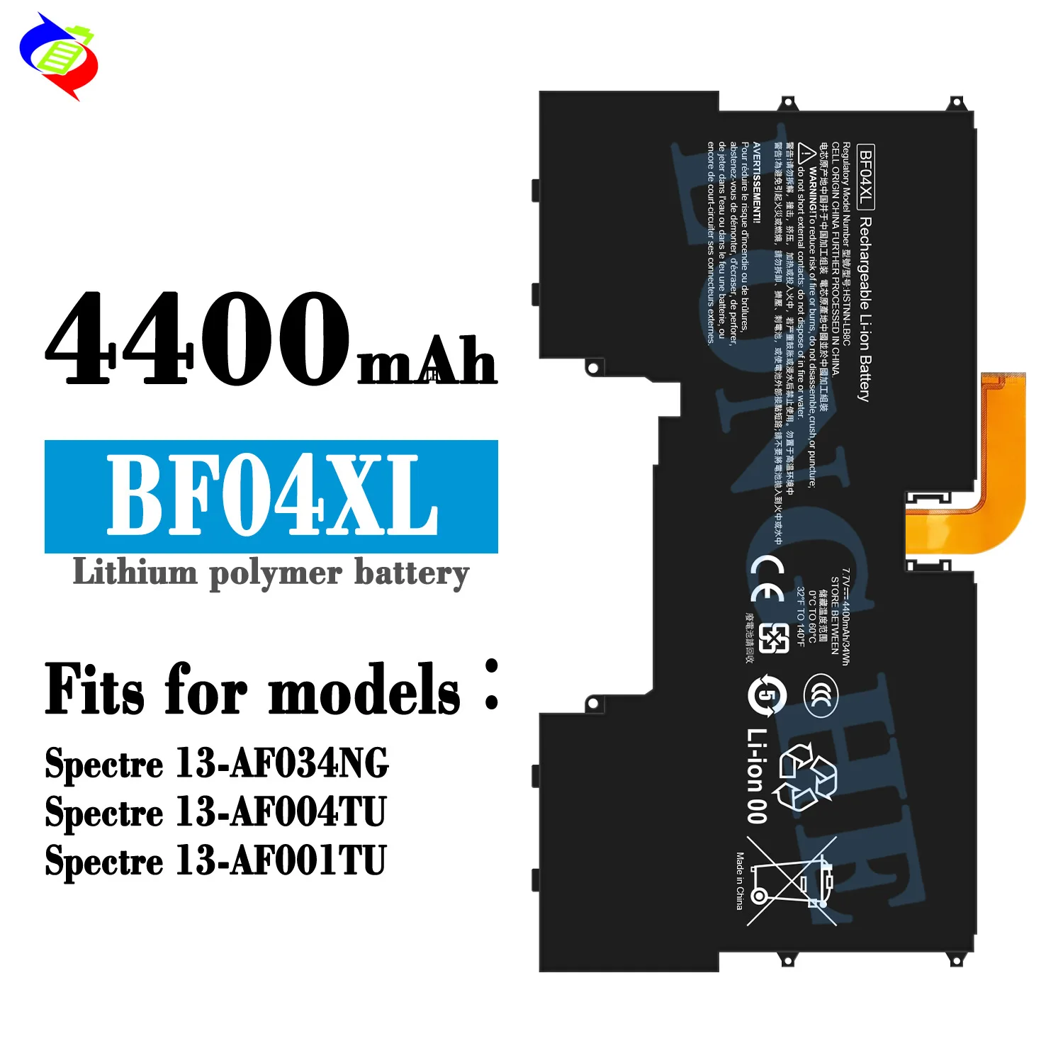 BF04XL Laptop Battery For HP Spectre 13-AF Series 13-AF002LA 13-AF520TU 13-AF018TU 924960-855
BF04XL Laptop Battery For HP Spectre 13-AF Series 13-AF002LA 13-AF520TU 13-AF018TU 924960-855