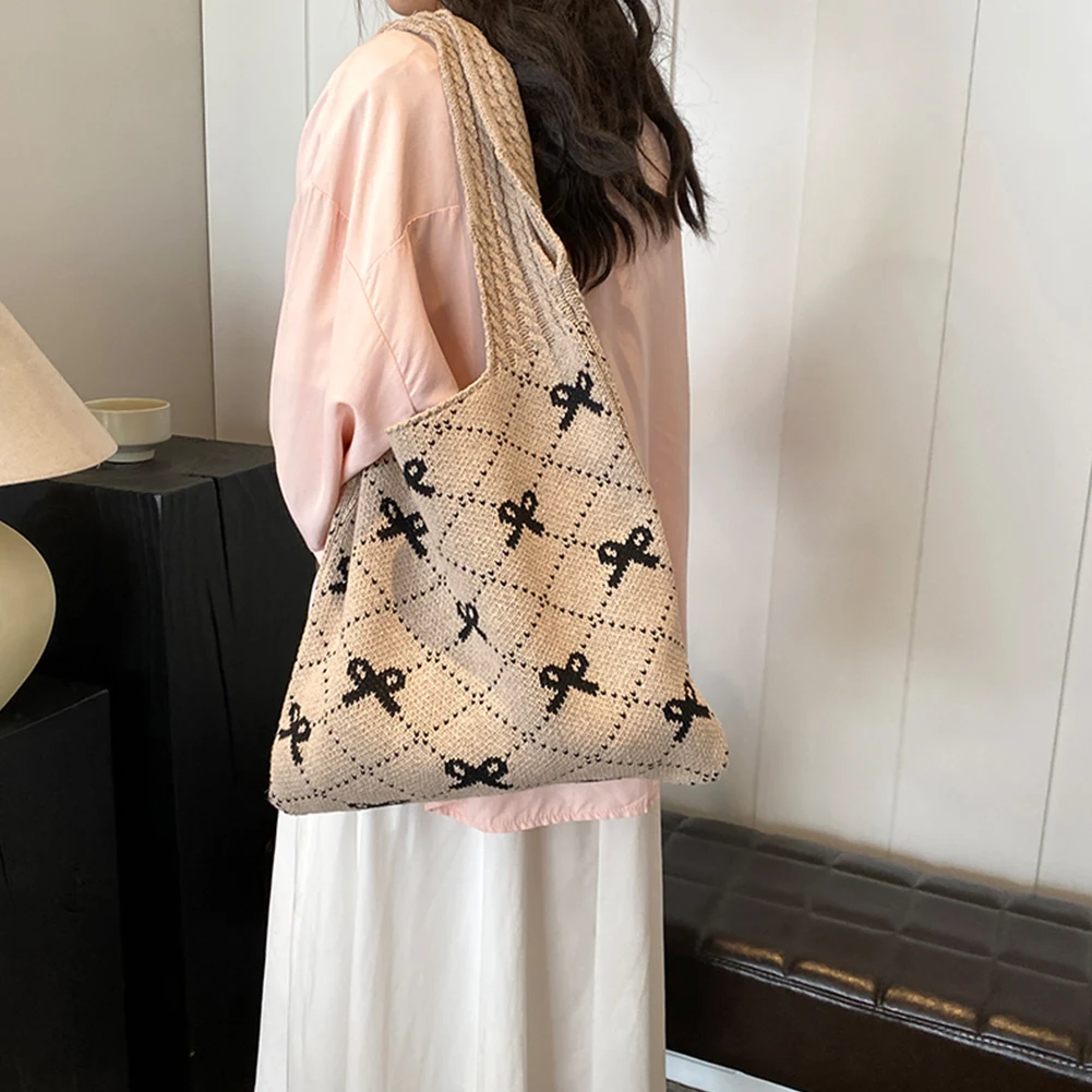 Large Capacity Women Crochet Tote Handbag Cute Shoulder Bag for Shopping Travel Daily Use Versatile Style
Large Capacity Women Crochet Tote Handbag Cute Shoulder Bag for Shopping Travel Daily Use Versatile Style