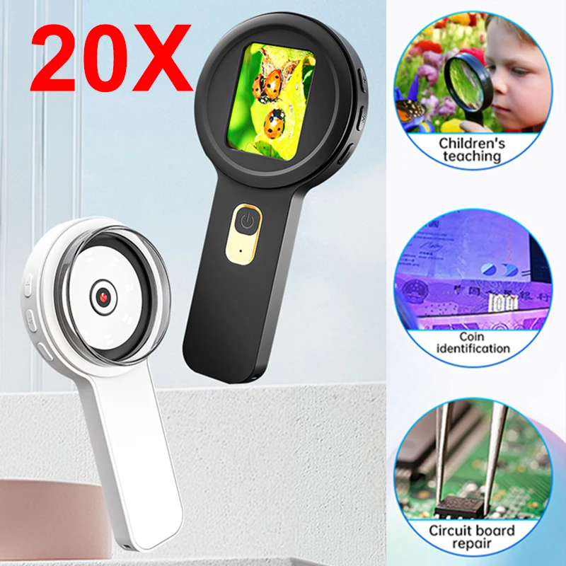 20X Ultra-High Magnification Digital Microscope 2-Inch High-Definition Large Screen 4TB Memory Card Expansion Mini Microscope
20X Ultra-High Magnification Digital Microscope 2-Inch High-Definition Large Screen 4TB Memory Card Expansion Mini Microscope
