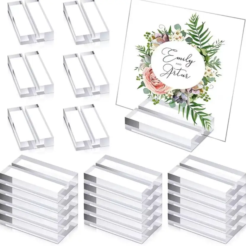 100Pcs Acrylic Stands Place Card Holders Table Number Stands Clear Card Display Stand Table Wedding Photos Home Decor ni659
100Pcs Acrylic Stands Place Card Holders Table Number Stands Clear Card Display Stand Table Wedding Photos Home Decor ni659