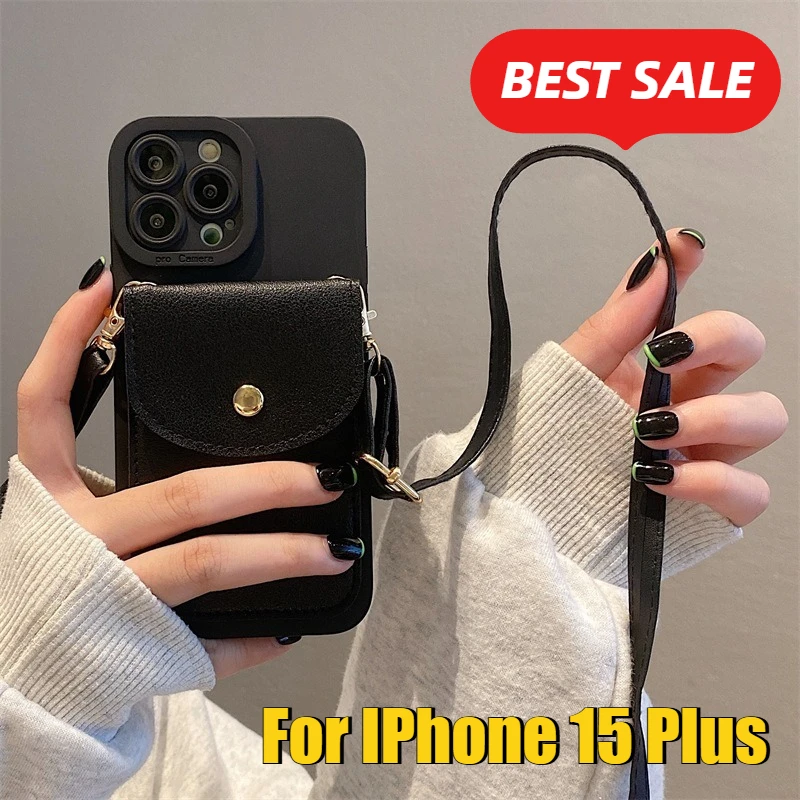 For IPhone 15 Plus Phone Case New Anti-drop Lanyard with Card Holder and Crossbody Strap
For IPhone 15 Plus Phone Case New Anti-drop Lanyard with Card Holder and Crossbody Strap