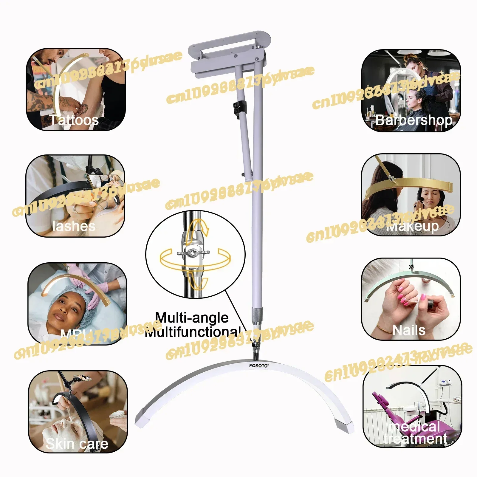 NEW FOSOTO Golden Ceiling Light For Barbershop Wall Mounted Half Moon Light Lamp For Lashes With Phone Holder Photographic Light
NEW FOSOTO Golden Ceiling Light For Barbershop Wall Mounted Half Moon Light Lamp For Lashes With Phone Holder Photographic Light