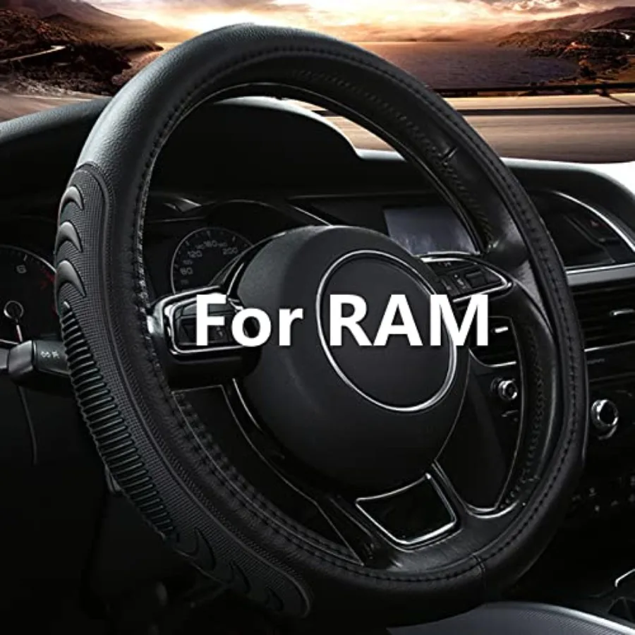 Leather Steering Wheel Cover for Dodge Ram 1500 2500 3500, 15.5-16 Inch Car Steering Wheel Cover with Anti-Slip Massage Particl
Leather Steering Wheel Cover for Dodge Ram 1500 2500 3500, 15.5-16 Inch Car Steering Wheel Cover with Anti-Slip Massage Particl