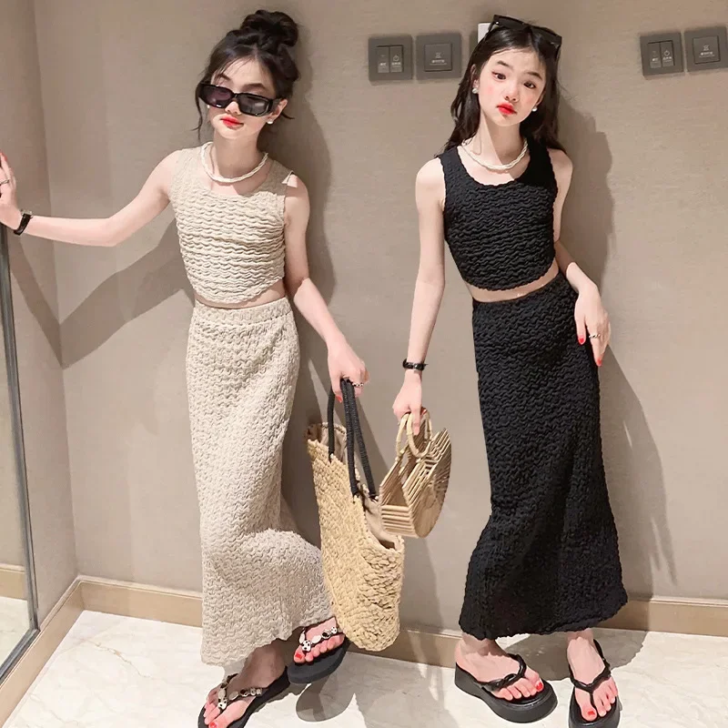 Summer Teenage Girls Clothing Sets 2024 New Fashion Princess Tops + Slim Long Skirt 2Pcs Outfits Kids Suits 5 6 8 10 12 14 Years
Summer Teenage Girls Clothing Sets 2024 New Fashion Princess Tops + Slim Long Skirt 2Pcs Outfits Kids Suits 5 6 8 10 12 14 Years