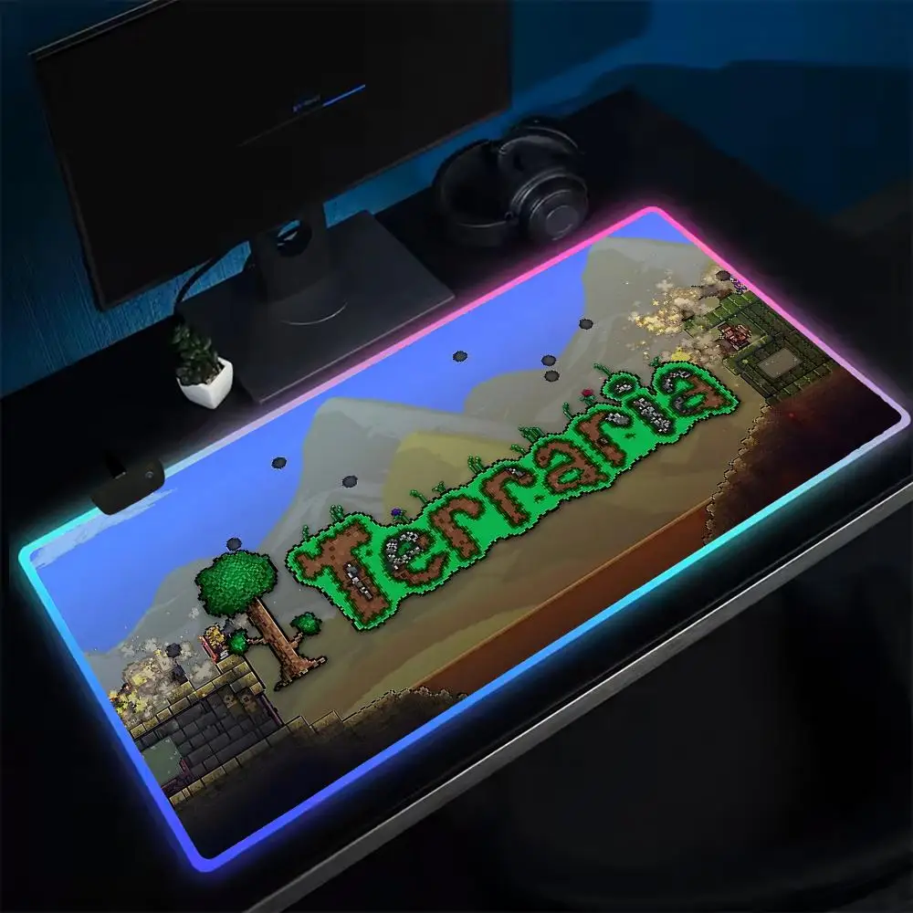 Популярный коврик для мыши T-Terraria, игровой коврик для мыши в стиле аниме, светодиодные настольные коврики с подсветкой, резиновые настольные коврики XXL RGB
Популярный коврик для мыши T-Terraria, игровой коврик для мыши в стиле аниме, светодиодные настольные коврики с подсветкой, резиновые настольные коврики XXL RGB