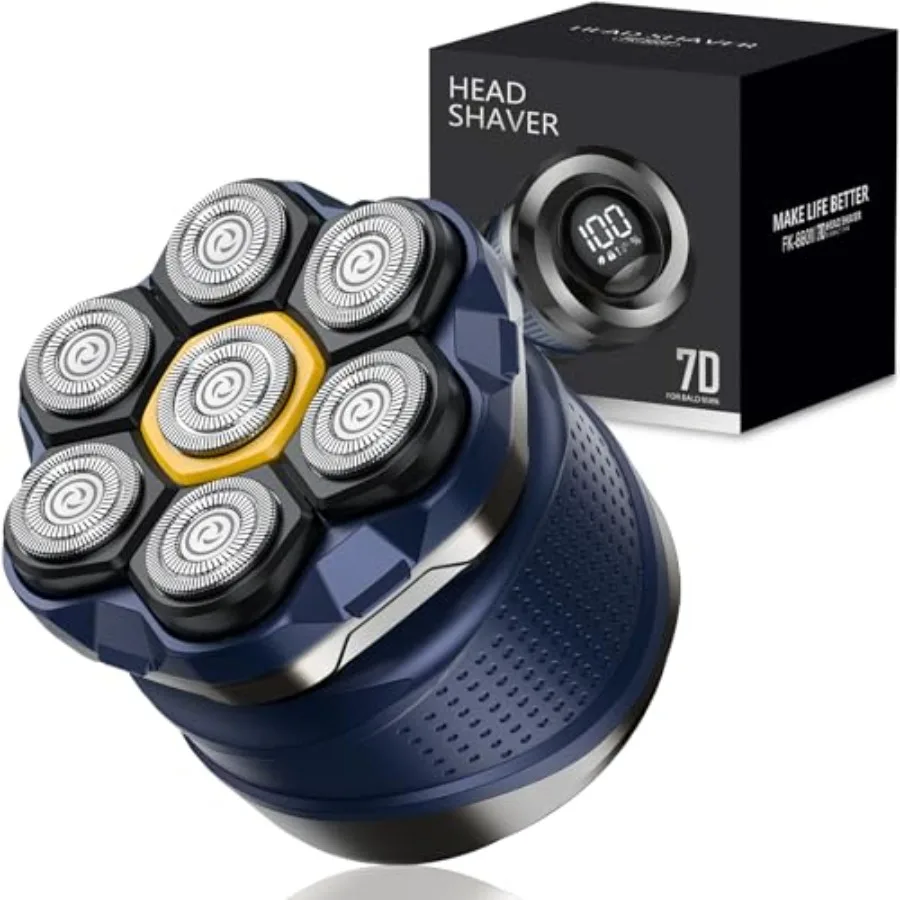 Head Shavers for Bald Men: Super-Powerful Magnetic Electric Razor with 7D Floating Heads IPX7 Waterproof Wet/Dry Shaver LED Dis
Head Shavers for Bald Men: Super-Powerful Magnetic Electric Razor with 7D Floating Heads IPX7 Waterproof Wet/Dry Shaver LED Dis