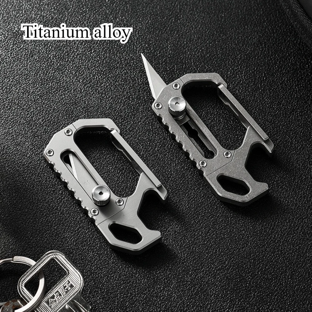New Titanium Alloy Knife Keychain EDC Multifunctional, Lightweight and Convenient Fruit Knife Small Tool
New Titanium Alloy Knife Keychain EDC Multifunctional, Lightweight and Convenient Fruit Knife Small Tool