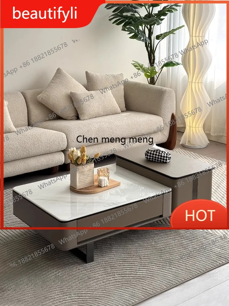 A139 Italian minimalist saddle leather coffee table modern light luxury supercrystalline stone rectangular lifting coffee table
A139 Italian minimalist saddle leather coffee table modern light luxury supercrystalline stone rectangular lifting coffee table