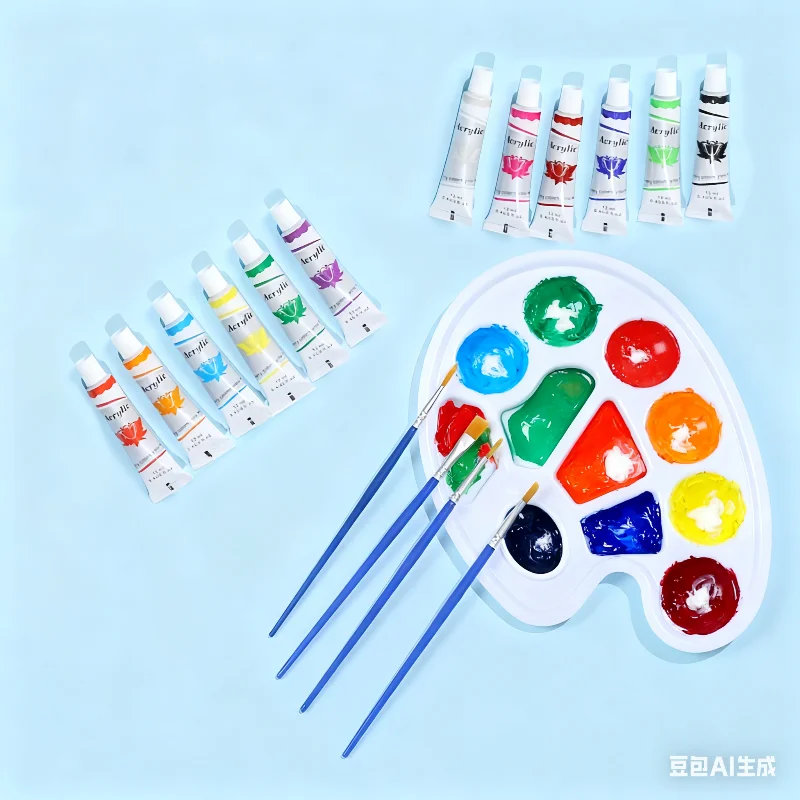 12ml Waterproof Oil Acrylic Paint Set with Painting Brush Palette 12 Colors Art Painting Combo Kit
12ml Waterproof Oil Acrylic Paint Set with Painting Brush Palette 12 Colors Art Painting Combo Kit