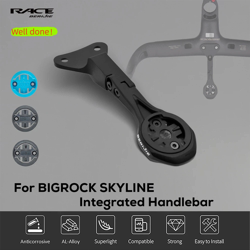 BERIJIE Out Front Aluminum Alloy Computer Mount For BIGROCK SKYLINE Integrated Handlebar,Compatible with Garmin/Bryton/Wahoo
BERIJIE Out Front Aluminum Alloy Computer Mount For BIGROCK SKYLINE Integrated Handlebar,Compatible with Garmin/Bryton/Wahoo
