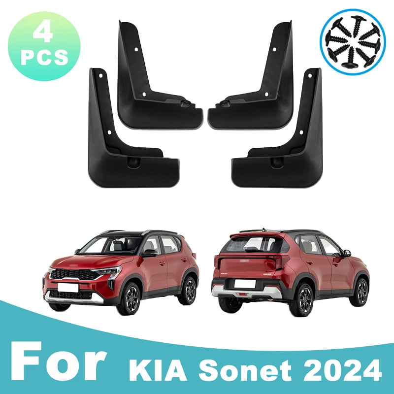 For KIA Sonet 2024 Automotive Tire Mudguard Waterproof Prevent Mud Splashing Car Mud Flaps Fender Trim 4pcs Accessories
For KIA Sonet 2024 Automotive Tire Mudguard Waterproof Prevent Mud Splashing Car Mud Flaps Fender Trim 4pcs Accessories