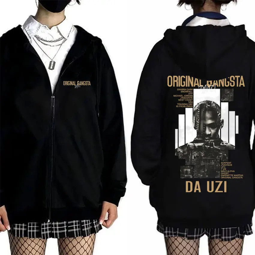 Rapper DA Uzi Original Gangsta Album Merch 2026 Zipper Hoodies Men Women Hip Hop Fashion Pop Music Zip Up Jacket Streetwear Coat
Rapper DA Uzi Original Gangsta Album Merch 2026 Zipper Hoodies Men Women Hip Hop Fashion Pop Music Zip Up Jacket Streetwear Coat