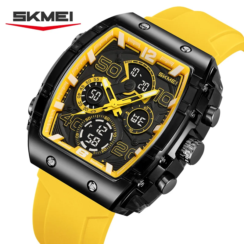 SKMEI 2603 Light Sport Wristwatch for Youth Men's Tonneau Digital Watch Waterproof Silicone Strap 3Time Chrono Countdown LED
SKMEI 2603 Light Sport Wristwatch for Youth Men's Tonneau Digital Watch Waterproof Silicone Strap 3Time Chrono Countdown LED